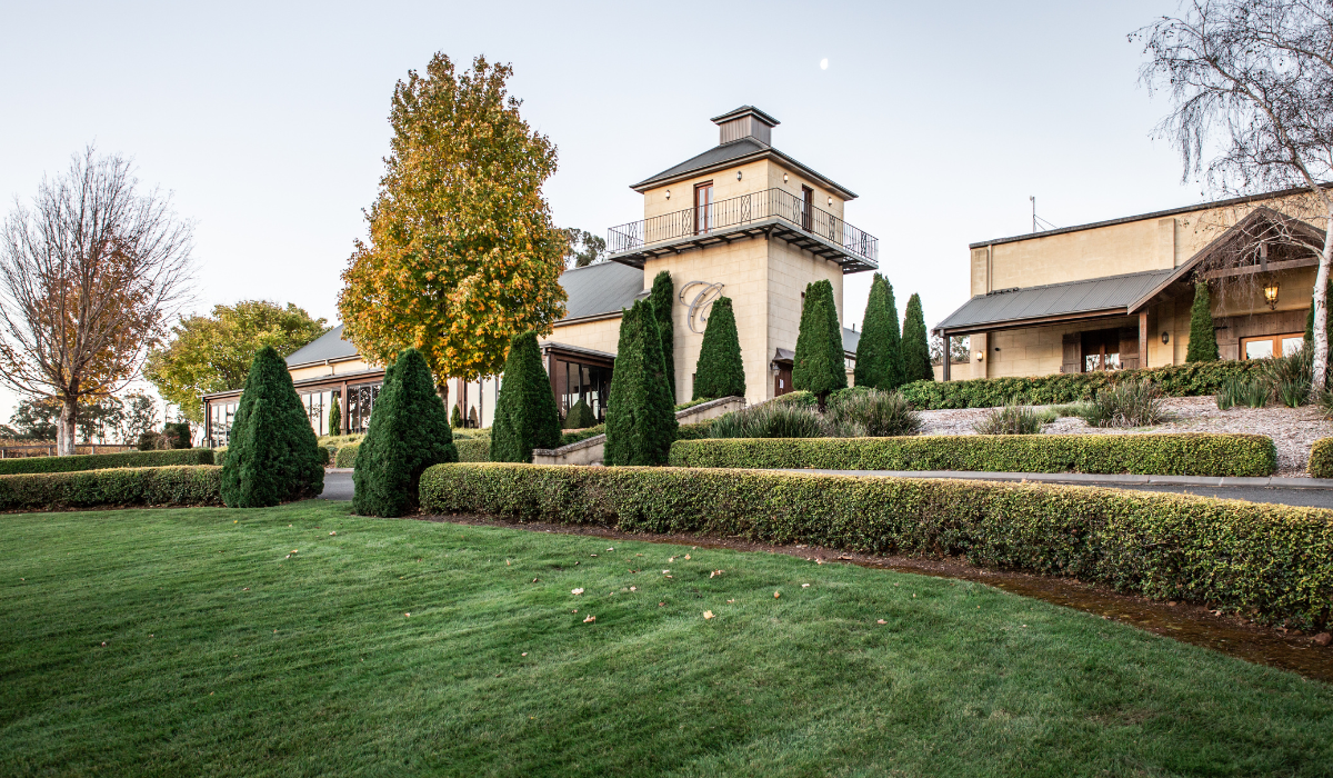 Lawns in front of Centennial winery